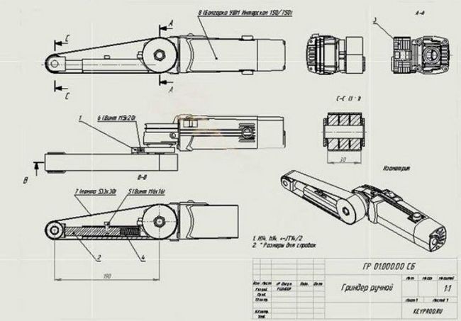 Шліфувальна машинка своїми руками - збірка інструменту за схемами і кресленнями